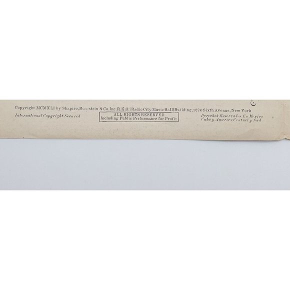 The White Cliffs Of Dover 1941 Vintage Sheet Music Piano Kay Kyser Burton Kent - Picture 3 of 4